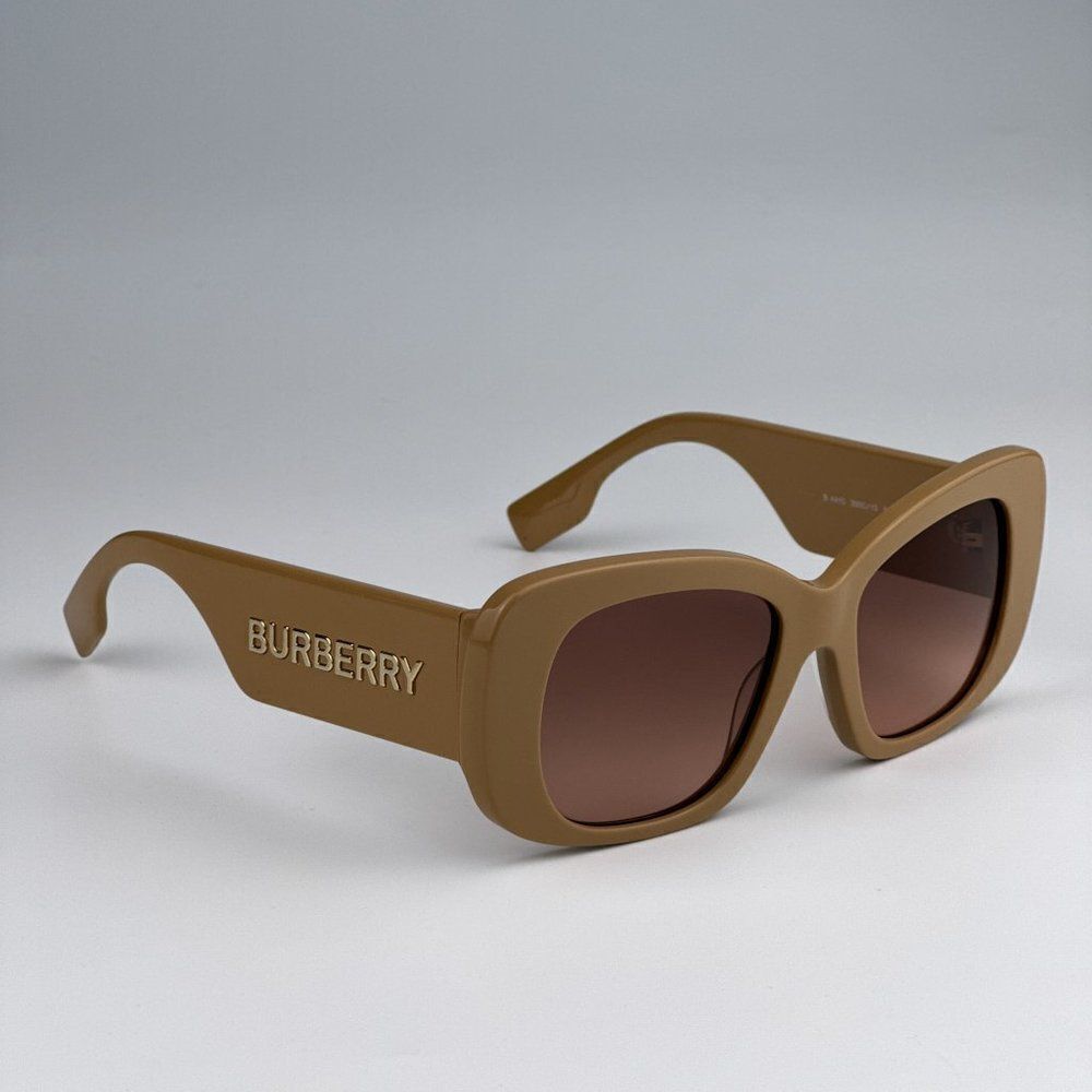 NEW Burberry BE4410 399013 Beige Pink Gradient Brown Square Women Sunglasses - Picture 6 of 10